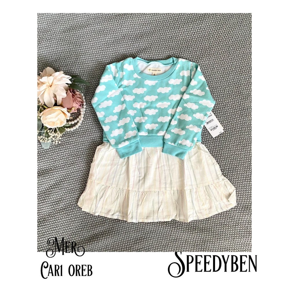 Tucker + Tate Sweet Clouds Fleece Dress 2T NWT